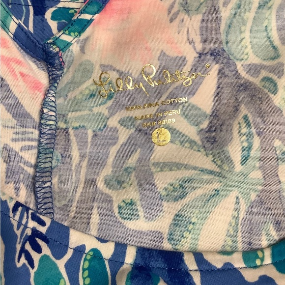 EUC Lilly Pulitzer Kristen Swing Dress Multi Jet Stream Lattice Blue Pink - L - Picture 9 of 12